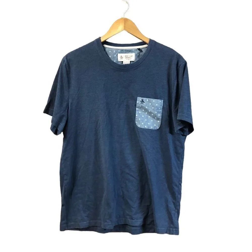 The Original Penguin Size Extra Large (XL) Blue T-Shirt